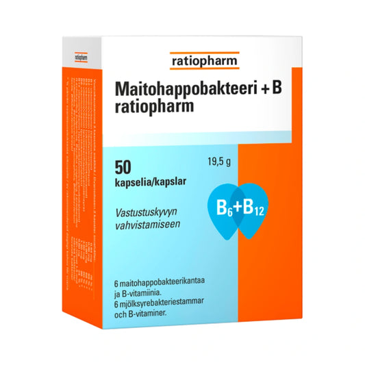 MAITOHAPPOBAKTEERI + B Ratiopharm 50 kaps