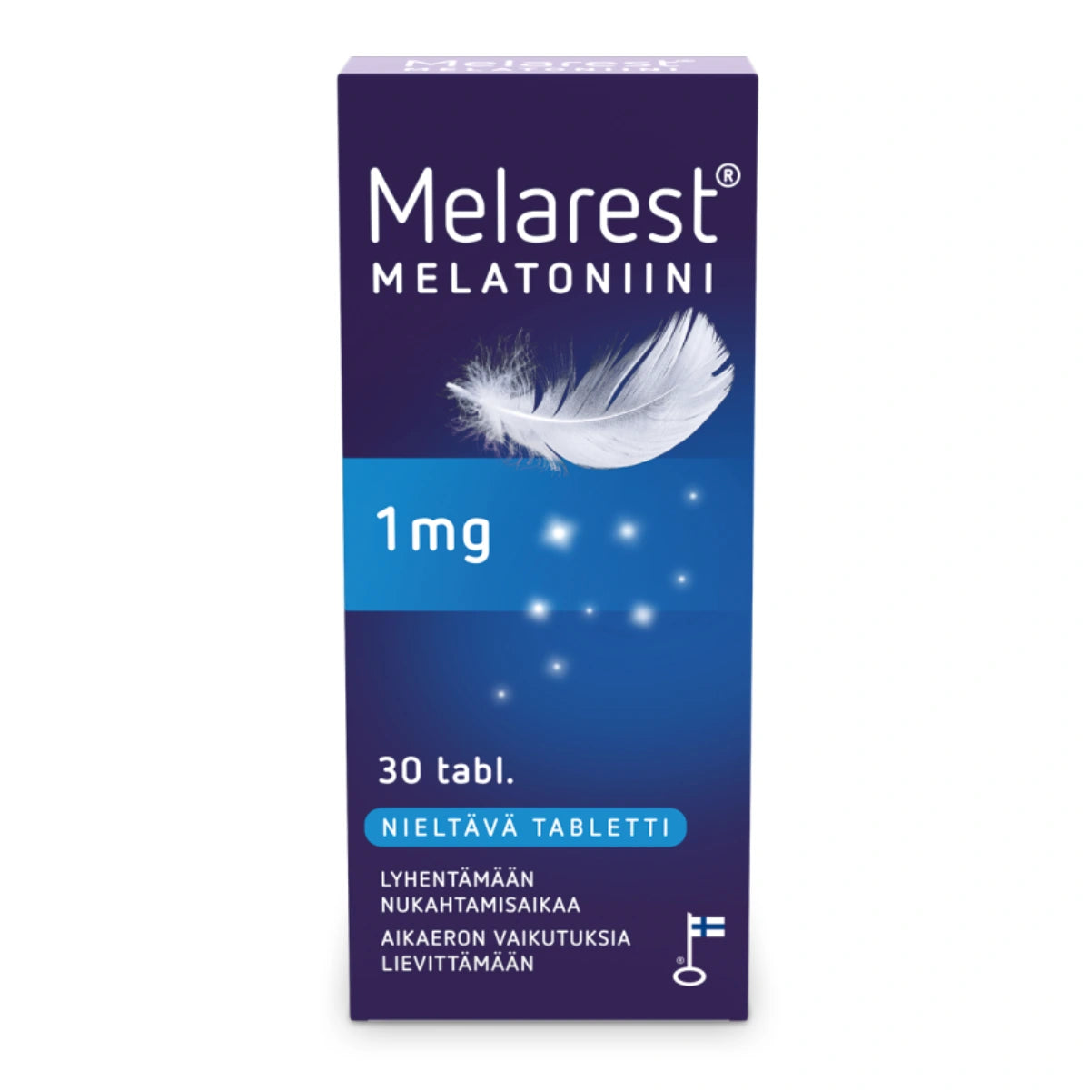 MELAREST Melatoniini 1 mg nieltävä tabletti 30 kpl aikaeron vaikutuksia lievittämään