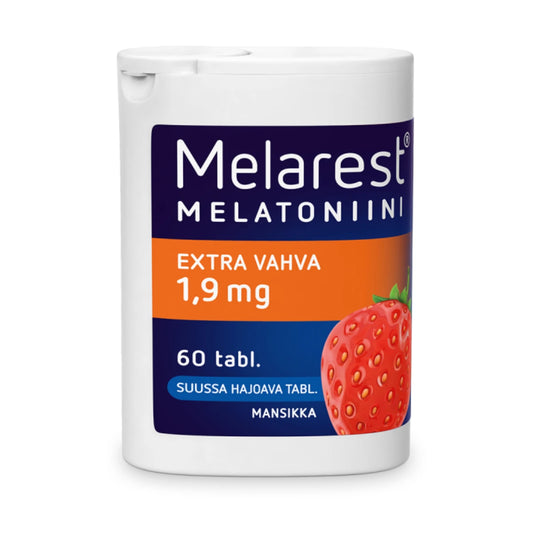 MELAREST Melatoniini Extra Vahva 1,9 mg mansikka tabletti 60 kpl
