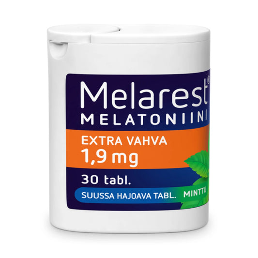 MELAREST Melatoniini Extra Vahva 1,9 mg minttu 30 kpl