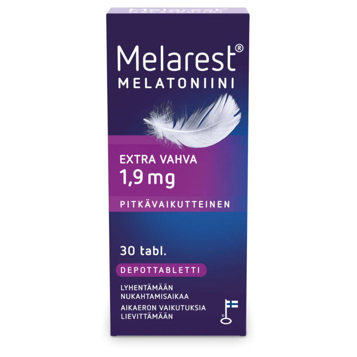 MELAREST Melatoniini Extra Vahva 1,9 mg pitkävaikutteinen tabletti 30 kpl