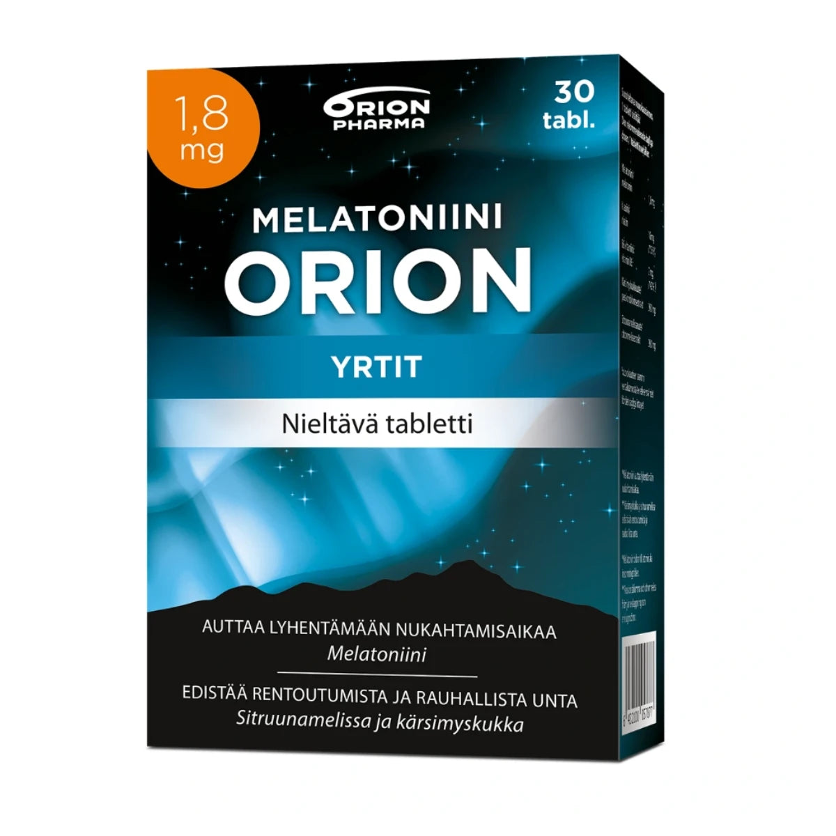 MELATONIINI Orion 1,8 mg yrtit nieltävä tabletti 30 kpl