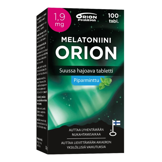 MELATONIINI Orion 1,9 mg piparminttu 100 kpl