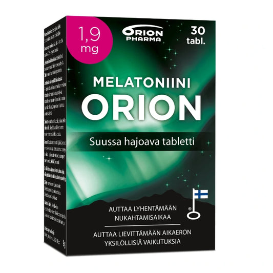 MELATONIINI Orion 1,9 mg suussa hajoava tabletti 30 kpl