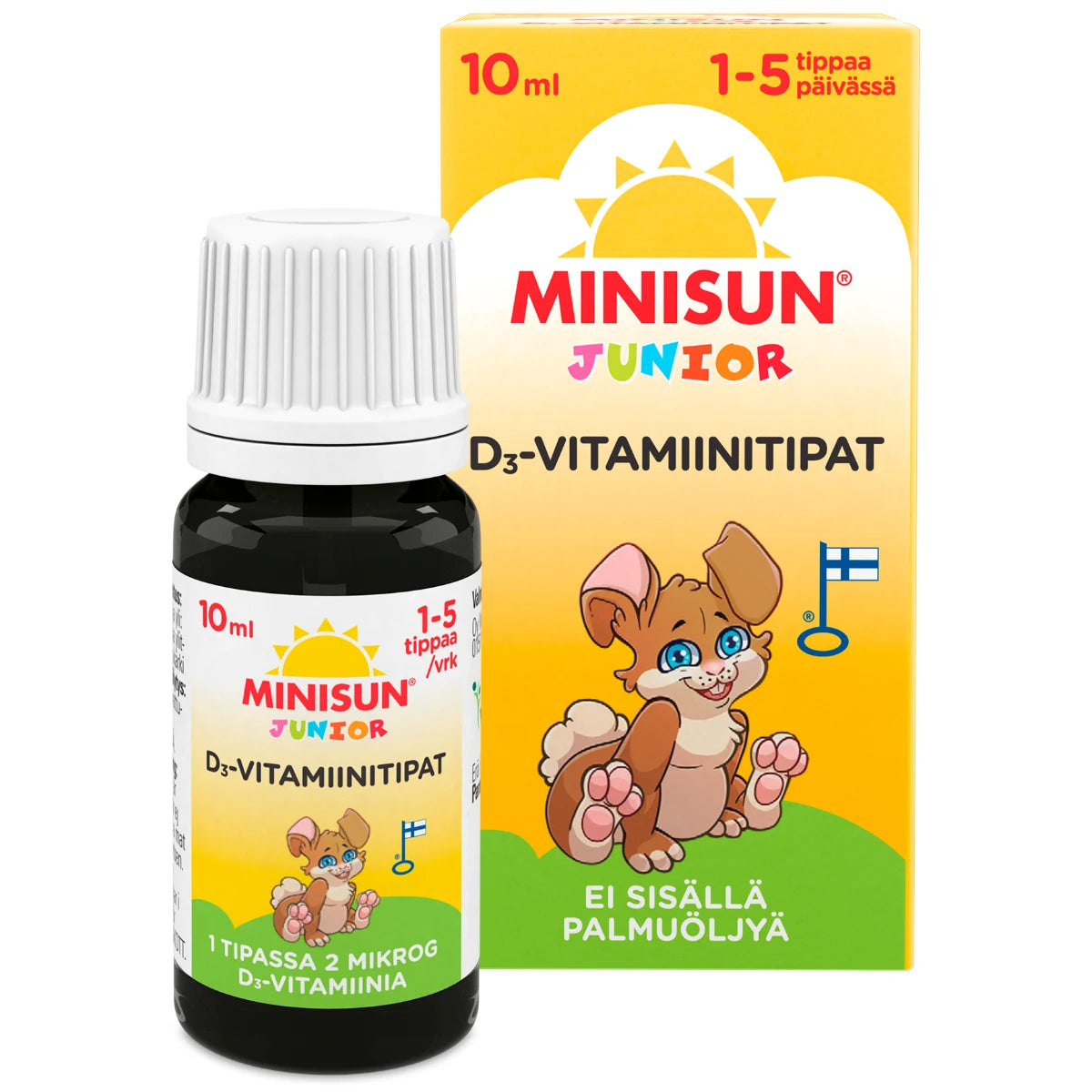 Minisun D-vitamiini 10 mikrog tipat 10 ml