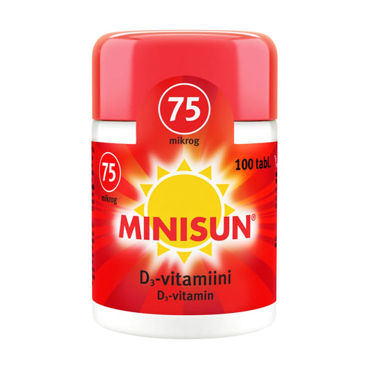 MINISUN D3-vitamiini 75 mikrog purutabletti 100 kpl 
