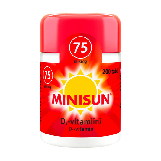 MINISUN D3-vitamiini 75 mikrog purutabletti 200 kpl