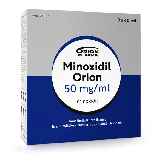 Minoxidil Orion 50 mg/ml Liuos Iholle 3 x 60 ml