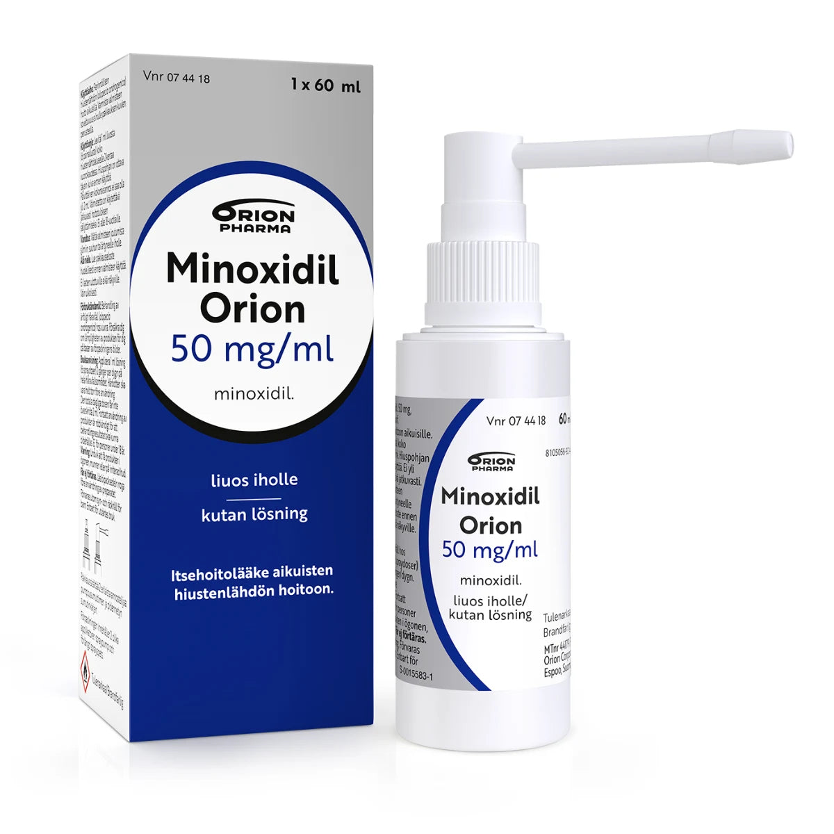 Minoxidil Orion 50 mg/ml Liuos Iholle 60 ml