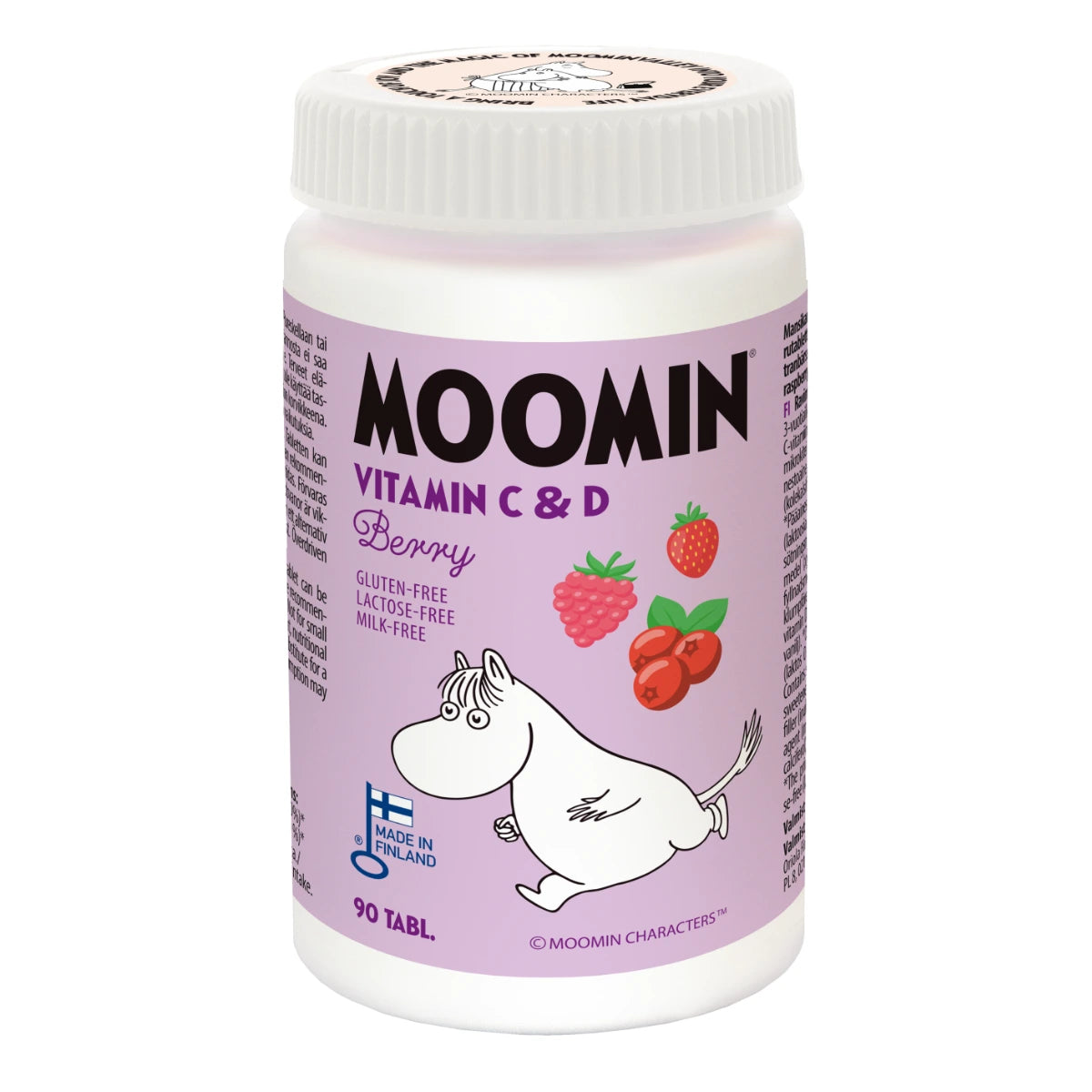 Moomin® C+D-vitamiini Berry purutabletti 90 kpl