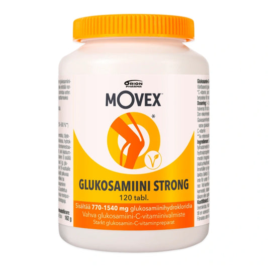MOVEX Glukosamiini Strong tabletti 120 kpl sisältää kasvipohjaista glukosamiinia.