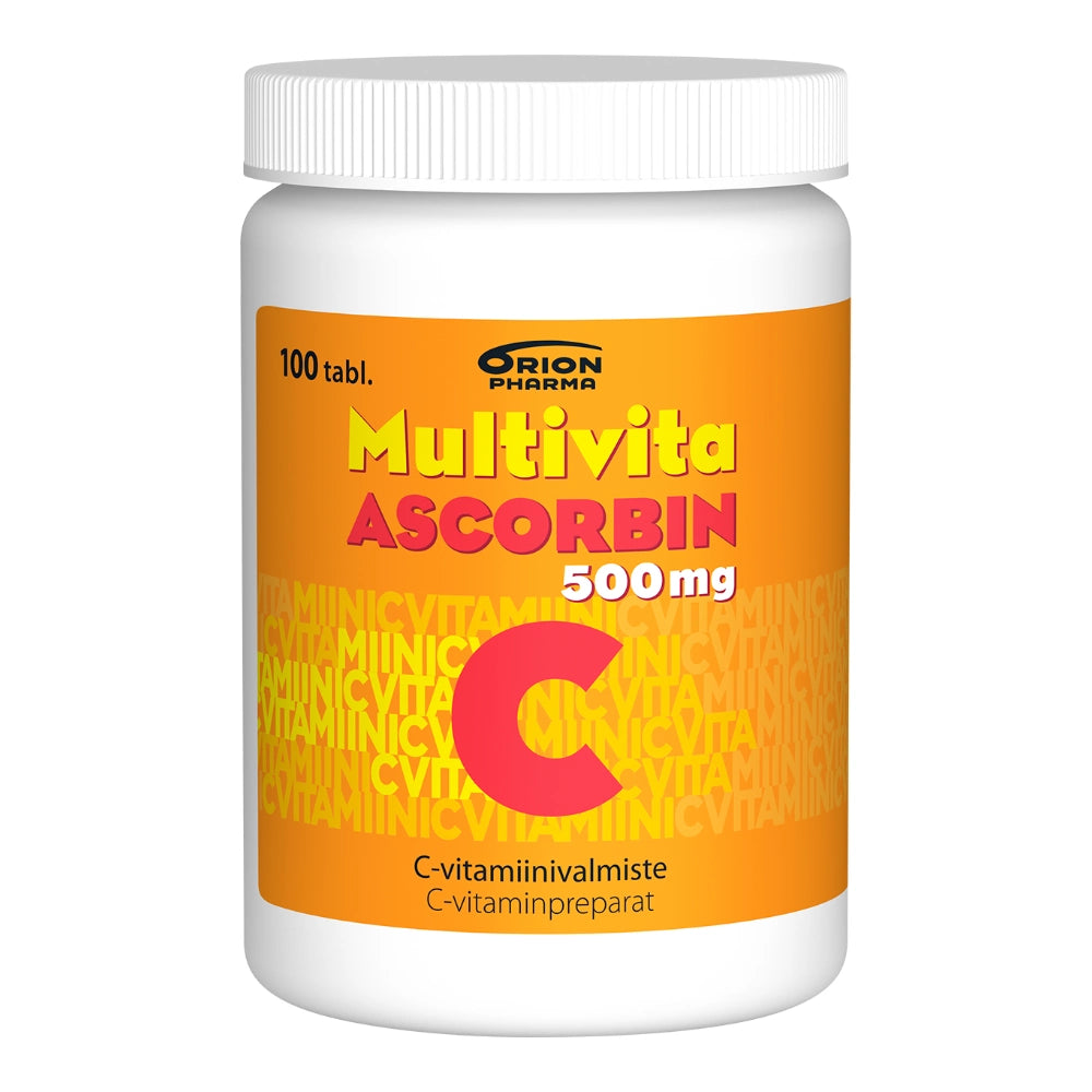 MULTIVITA Ascorbin 500 mg tabletti 100 kpl – Nettiapteekki.fi