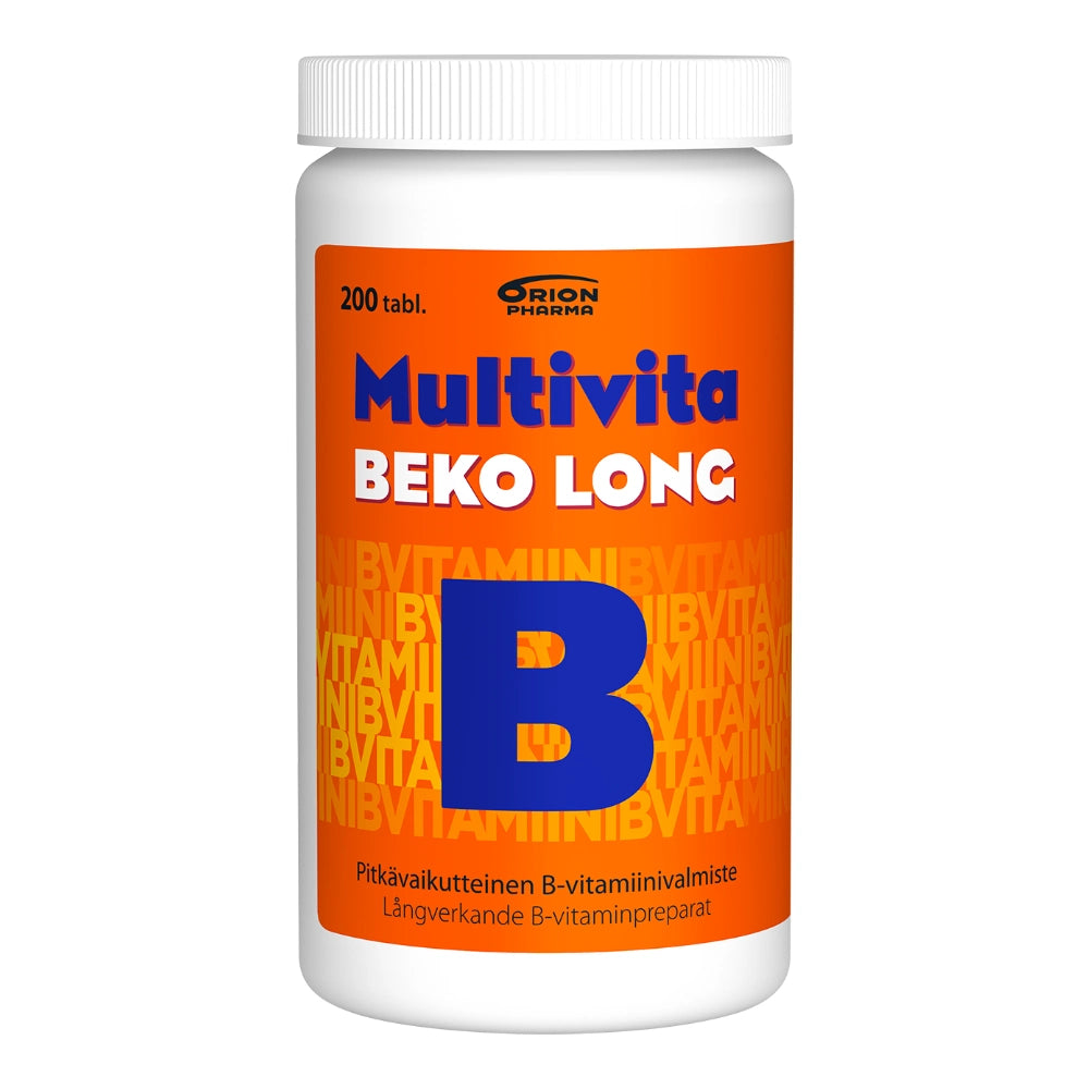 MULTIVITA Beko Long tabletti 200 kpl Pitkävaikutteinen B-vitamiinivalmiste