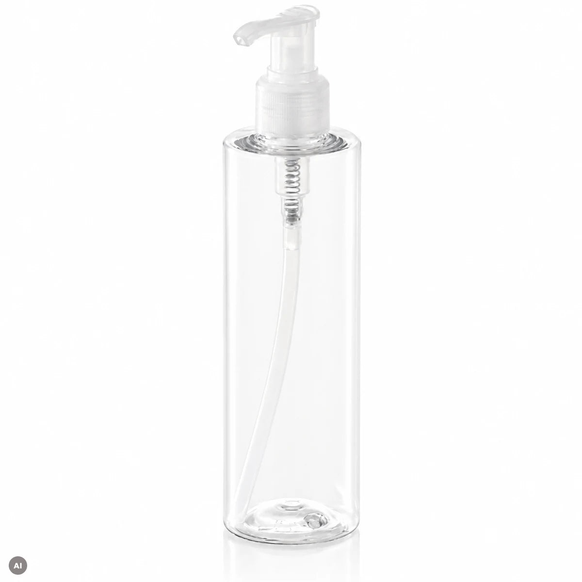 Muovipullo pumppukorkilla 150 ml (tyhjä)