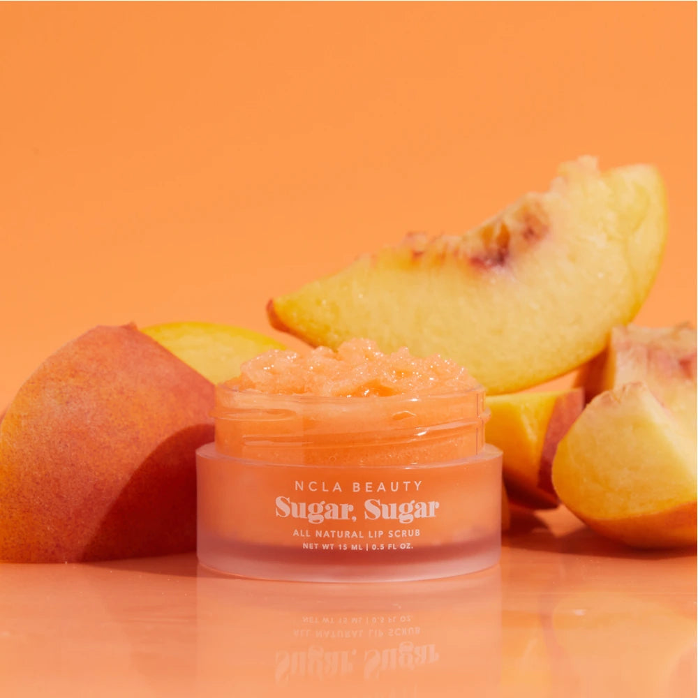 NCLA Beauty Sugar Sugar - Peach Lip Scrub huulikuorinta maistuu herkulliselle persikalle