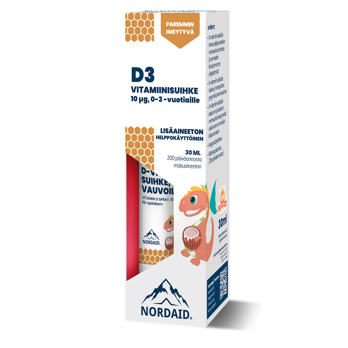 NORDAID 10 mikrog D-vitamiinisuihke vauvoille 30 ml