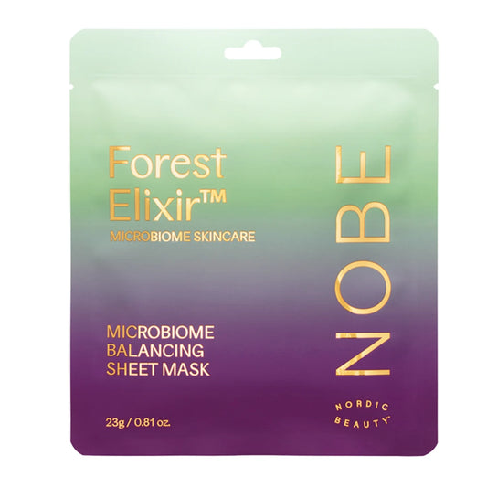 NOBE Forest Elixir Microbiome Balancing Sheet Mask 23 g ihon mikrobiomin hyvinvointia tukeva, ainutlaatuinen kangasnaamio