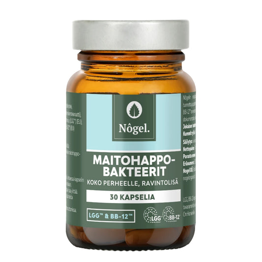 Nogel Maitohappobakteerit LGG, BB12 30 kaps
