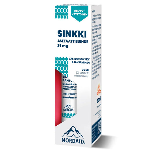 NORDAID Sinkkiasetaatti-pantoteenihappo suusuihke 30 ml