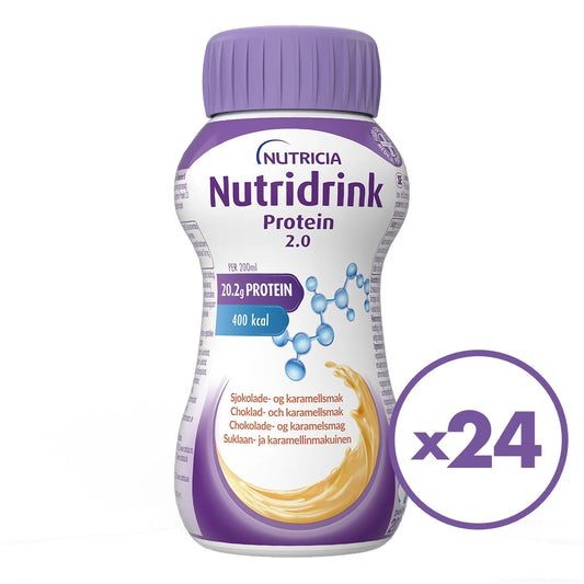 NUTRIDRINK Protein 2.0 Suklaa-karamelli 24 pulloa