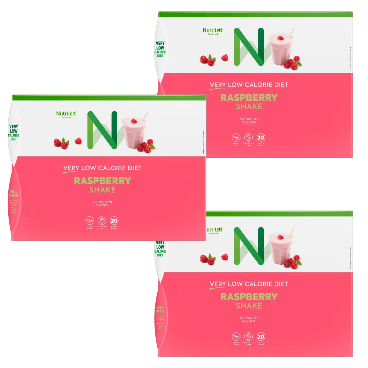 Nutrilett Raspberry Shake VLCD ruokavalionkorvike 3x20x35 g