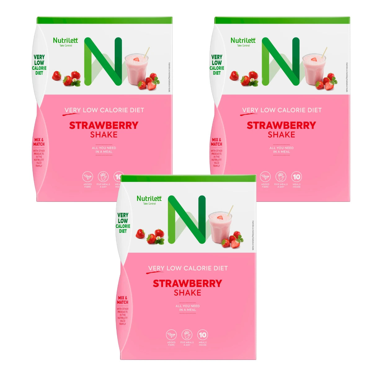 Nutrilett Strawberry Shake VLCD ruokavalionkorvike 3 pkt säästöpakkaus