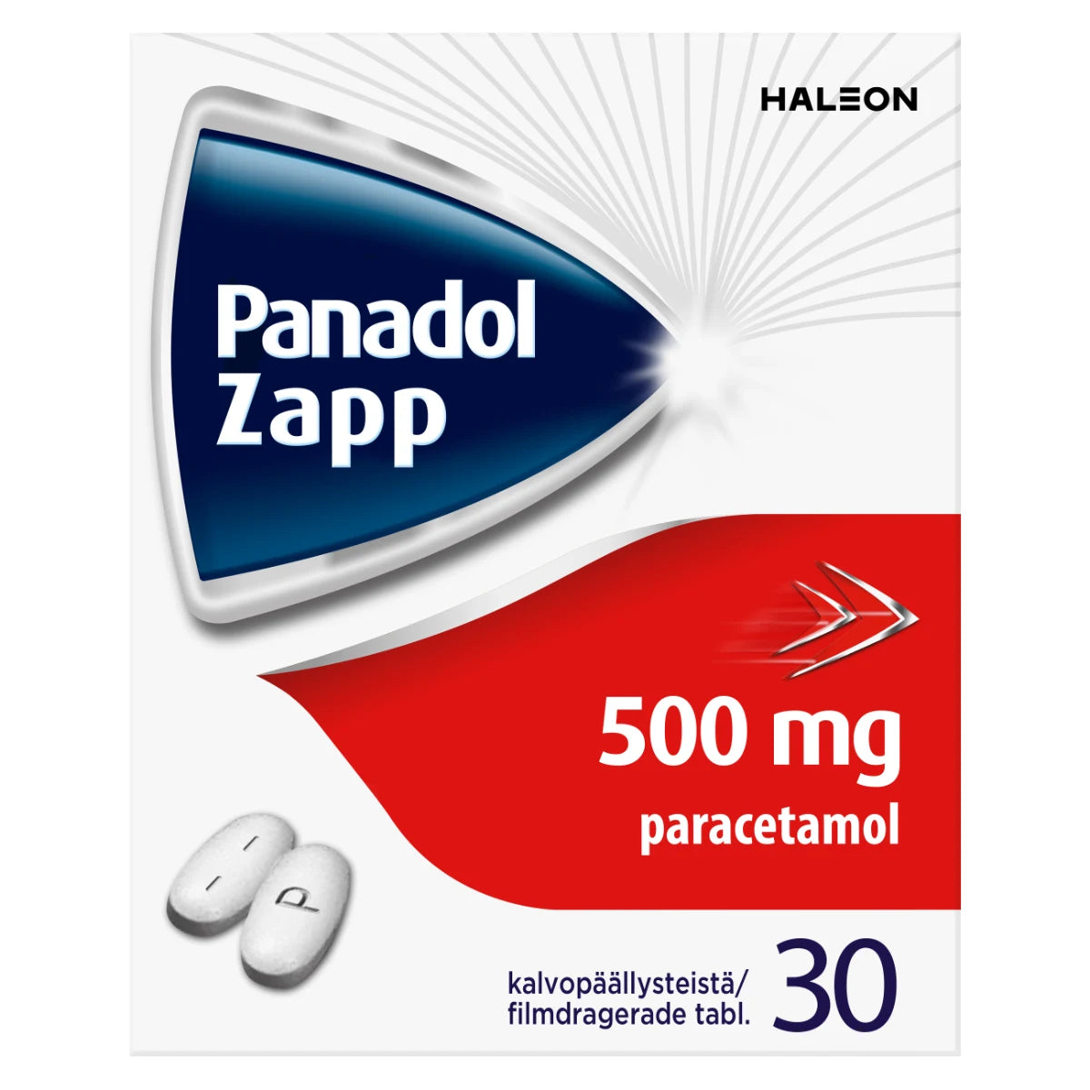 PANADOL ZAPP 500 mg tabletti, kalvopäällysteinen