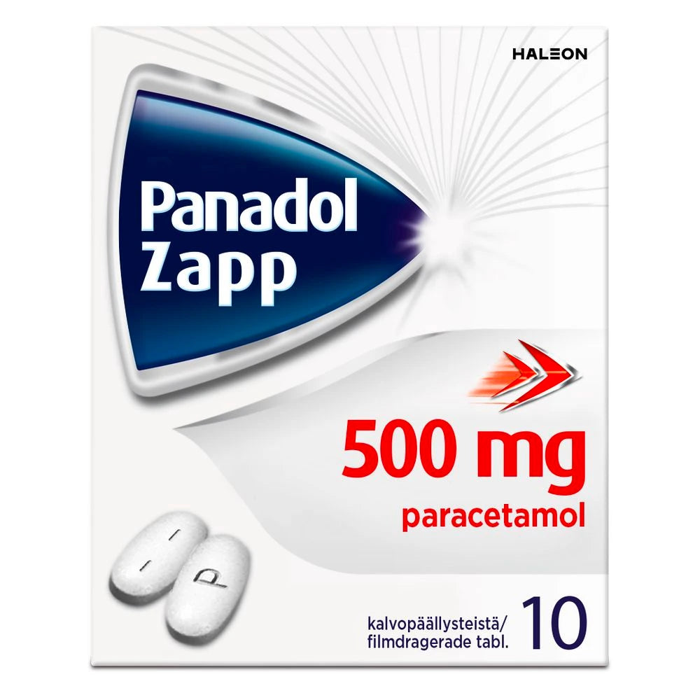PANADOL ZAPP 500 mg tabletti, kalvopäällysteinen 10 tabl