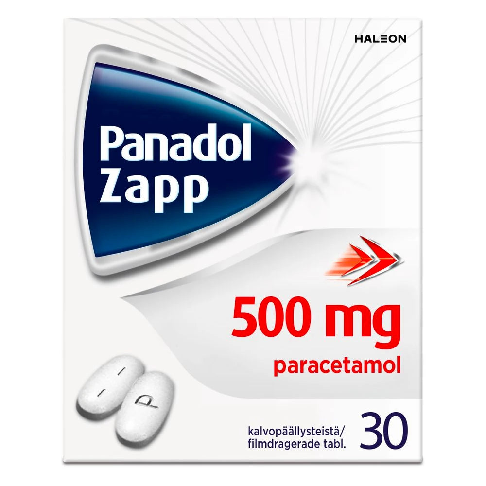 PANADOL ZAPP 500 mg tabletti, kalvopäällysteinen 30 tabl