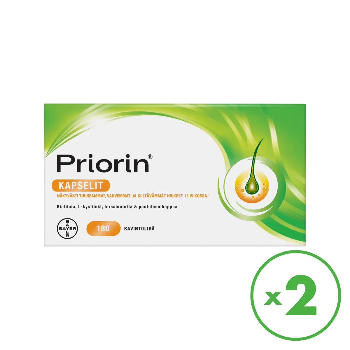 Priorin Capsle Priorin kapselit 2x180 kpl – Nettiapteekki.fi