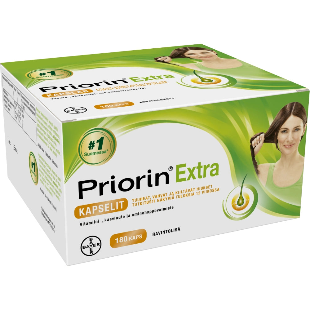 PRIORIN Extra kapseli 180 kpl ravintolisä hiuksille