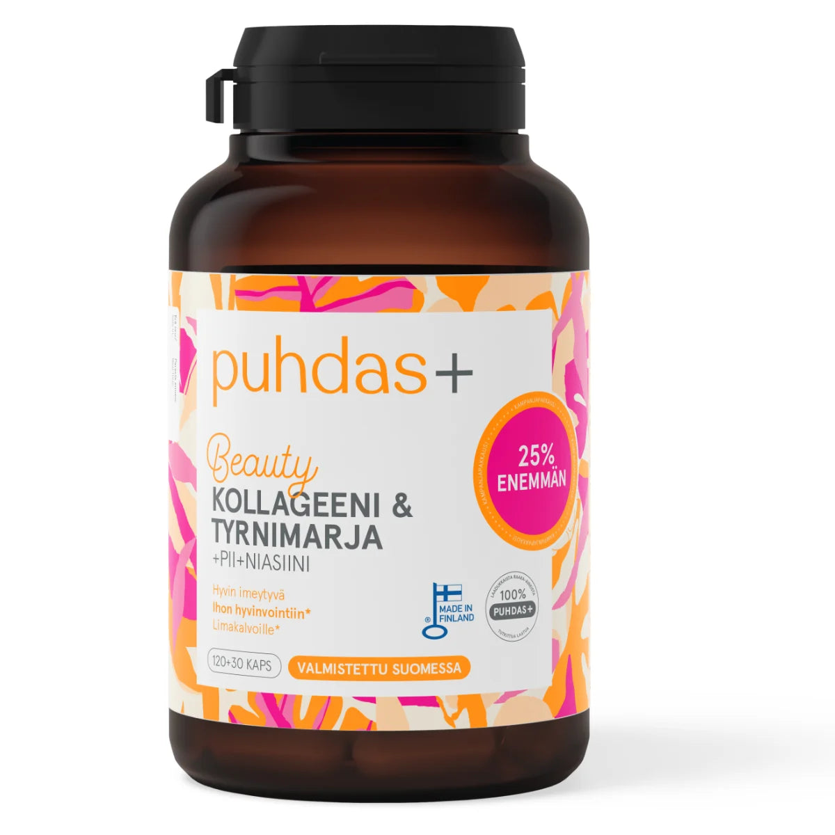 Puhdas+ Beauty Kollageeni & Tyrnimarja 120+30 kaps