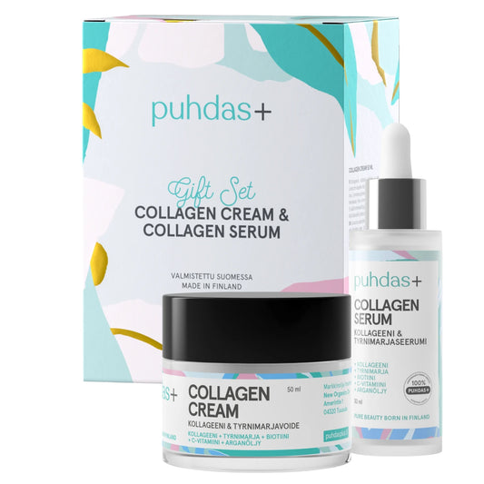 Puhdas+ Collagen Cream & Serum lahjapakkaus