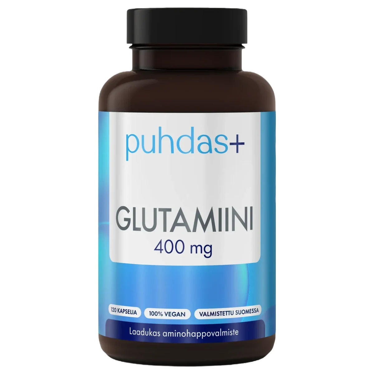 Puhdas+ Glutamiini 120 kaps – aminohappovalmiste kapselimuodossa