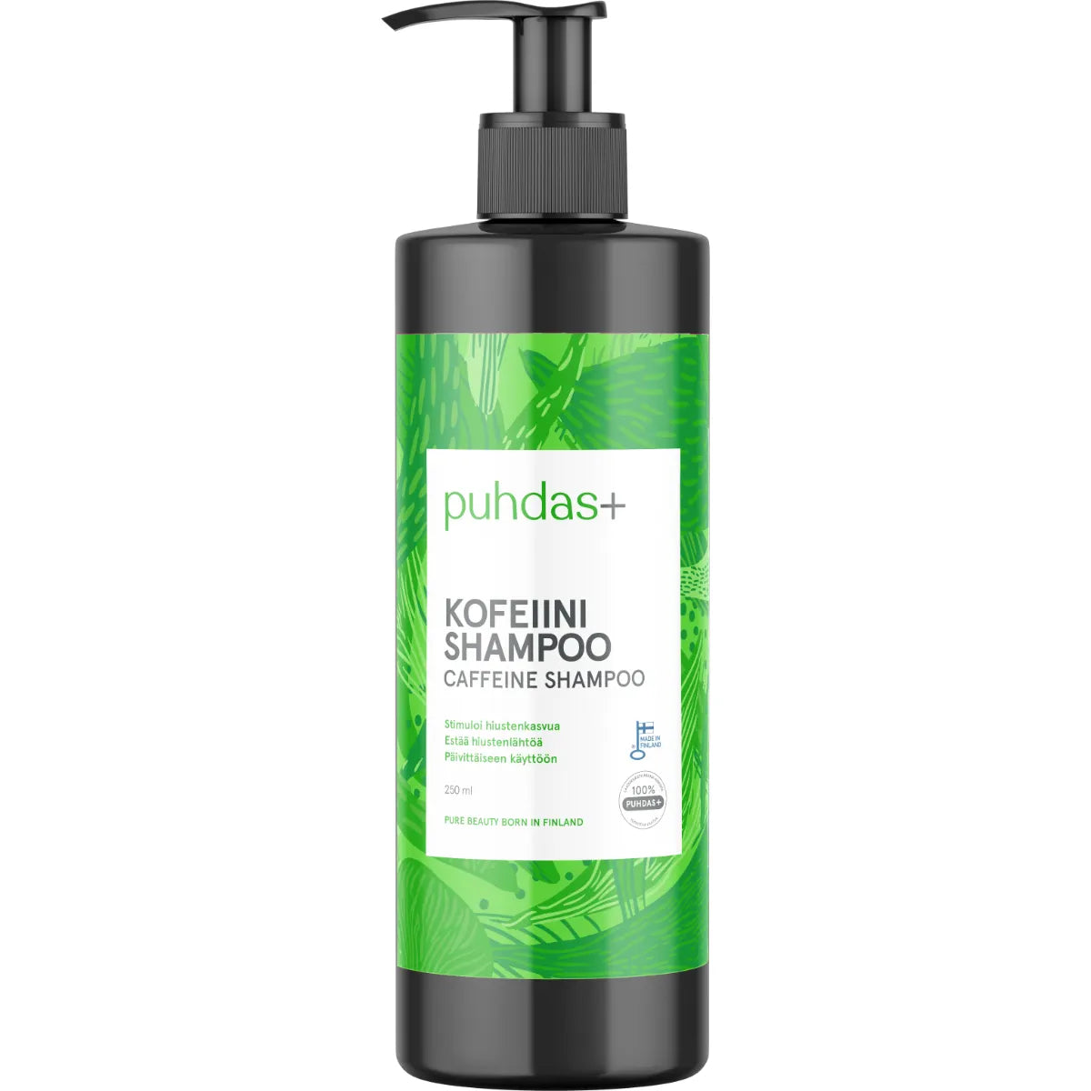Puhdas+ Kofeiini Shampoo 250 ml – vahvistaa hiusjuuria