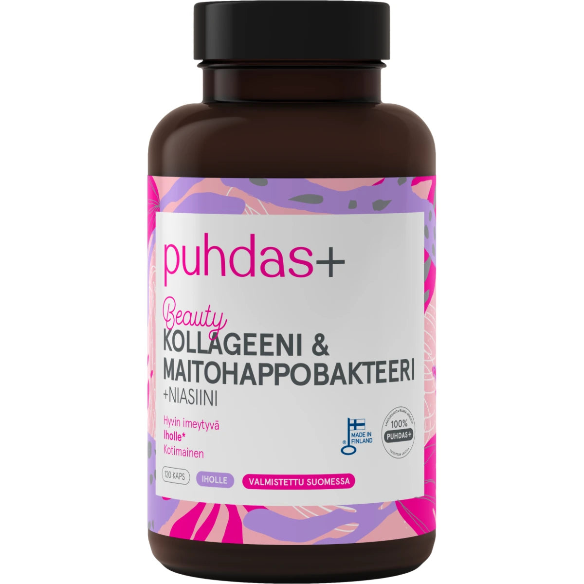 Puhdas+ Kollageeni & Maitohappobakteeri 120 kaps