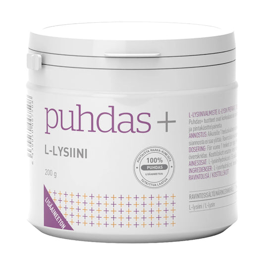 PUHDAS+ L-Lysiini 200 g