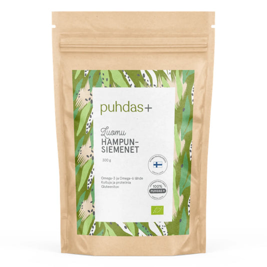 Puhdas+ Luomu Hampunsiemenet 300 g leivontaan ja ruoanlaittoon