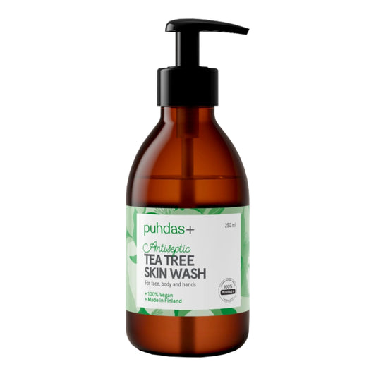 PUHDAS+ Tea tree skin wash pesuaine vartalolle 250 ml