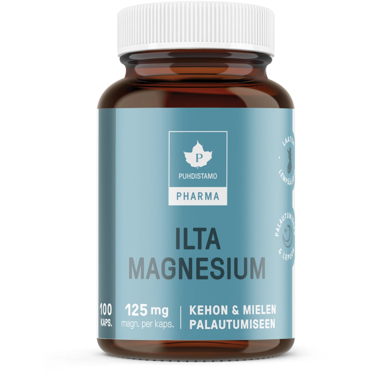 PUHDISTAMO Pharma Ilta Magnesium kapseli 100 kpl magnesium-yrttiuutevalmiste