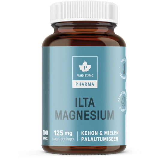 PUHDISTAMO Pharma Ilta Magnesium kapseli 100 kpl magnesium-yrttiuutevalmiste