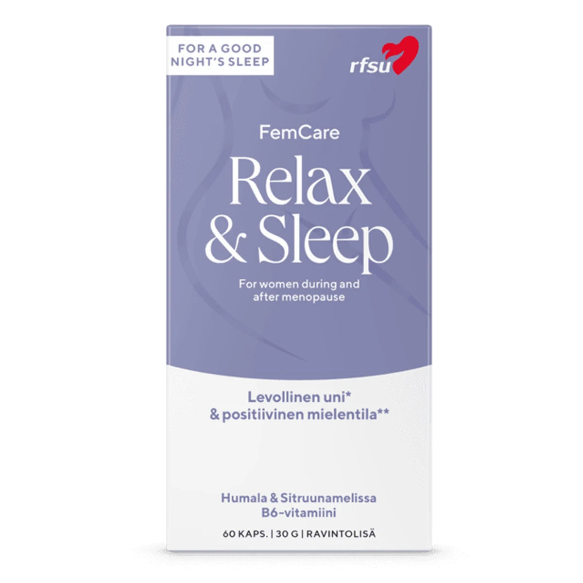 RFSU Fem Care Relax & Sleep 60 kpl ravintolisä naisille