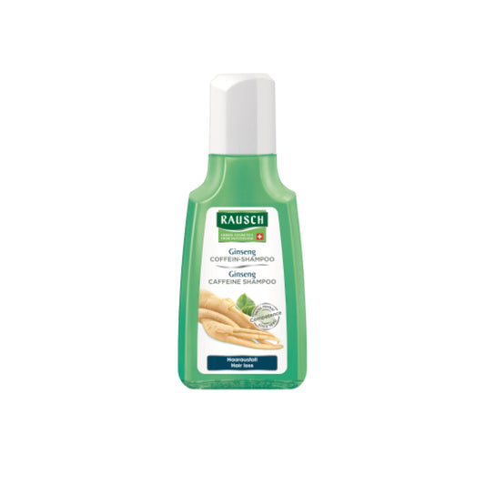 RAUSCH Ginseng-Kofeiini shampoo 40 ml hiustenlähtöä ehkäisevä shampoo matkakoossa