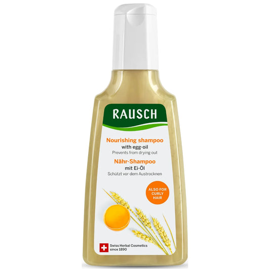 Rausch Ravitseva Muna-öljy shampoo 200 ml erittäin kuiville ja katkeileville hiuksille.