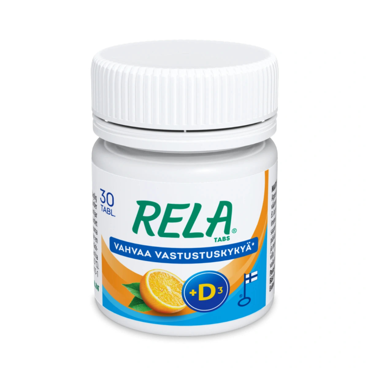 RELA Tabs Appelsiini + D3 tabletti 30 kpl maistuu pirskahtelevalle appelsiinille