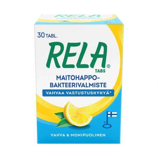 RELA Tabs Sitruuna tabletti 30 kpl on monipuolinen ja vahva maitohappobakteeri