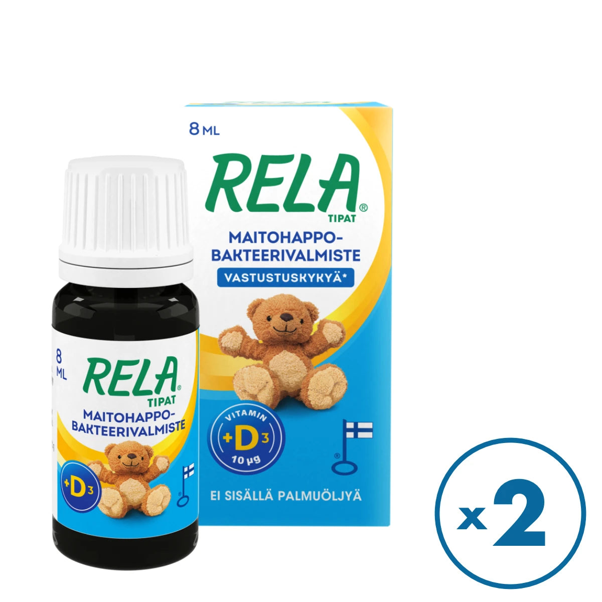 Rela Rela tipat + D3 2x8 ml – Nettiapteekki.fi