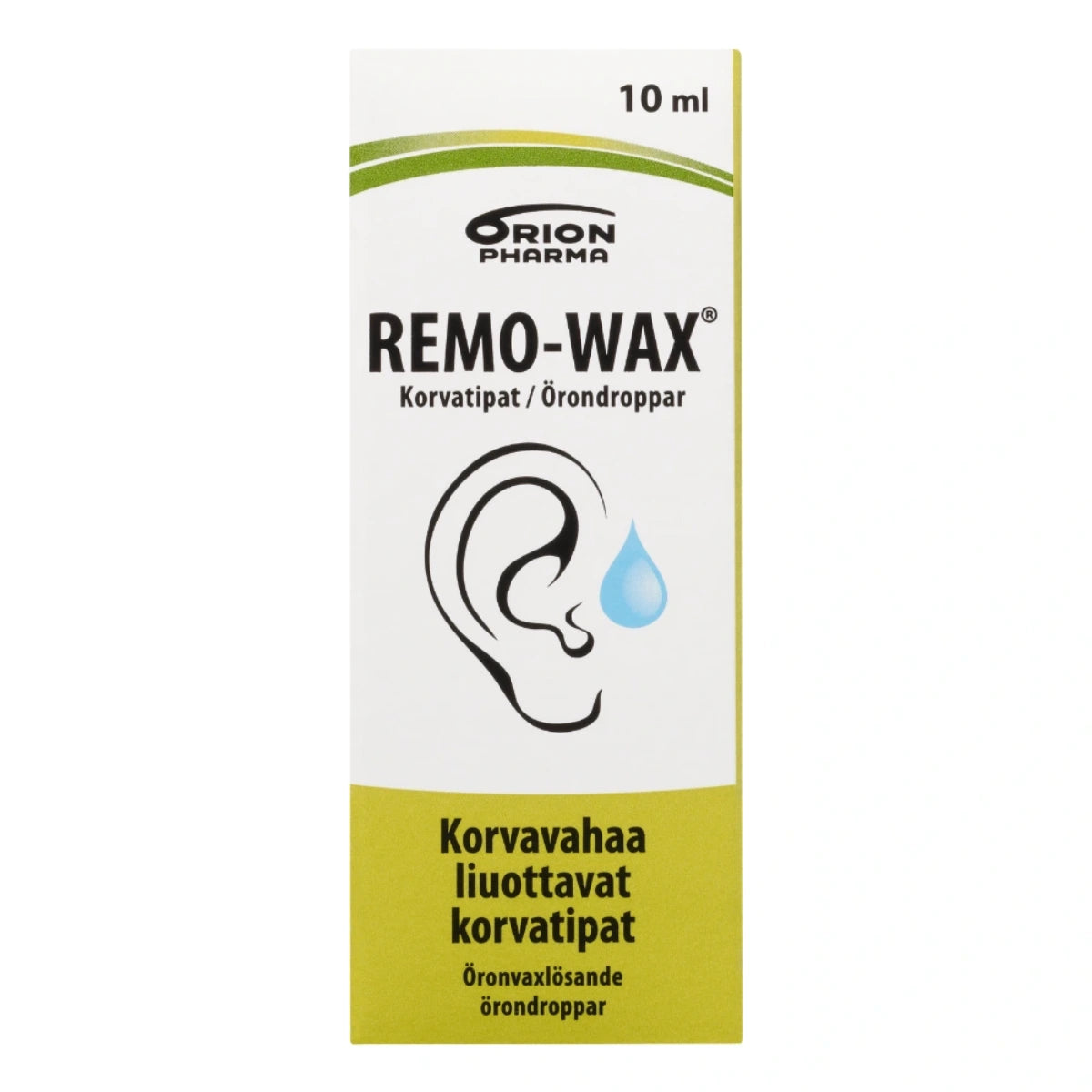 REMO-WAX korvatipat 10 ml liuottaa korvan vahatulpat nopeasti ja tehokkaasti ja pitää korvakäytävät puhtaina