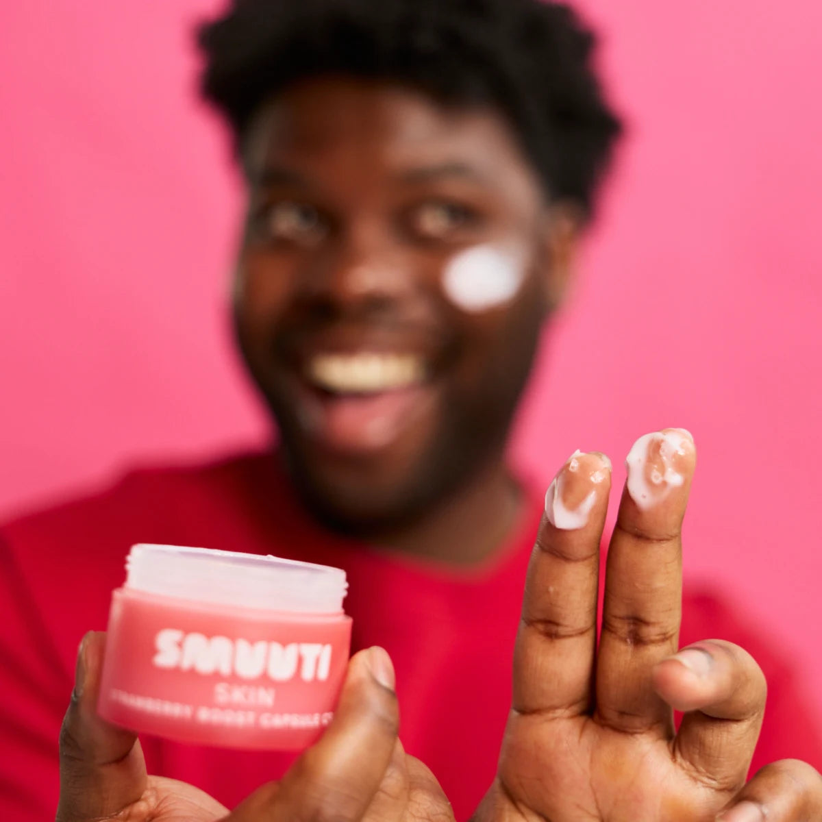 SMUUTI Skin Strawberry Boost Capsule Cream 50 ml – raikas geelipohja