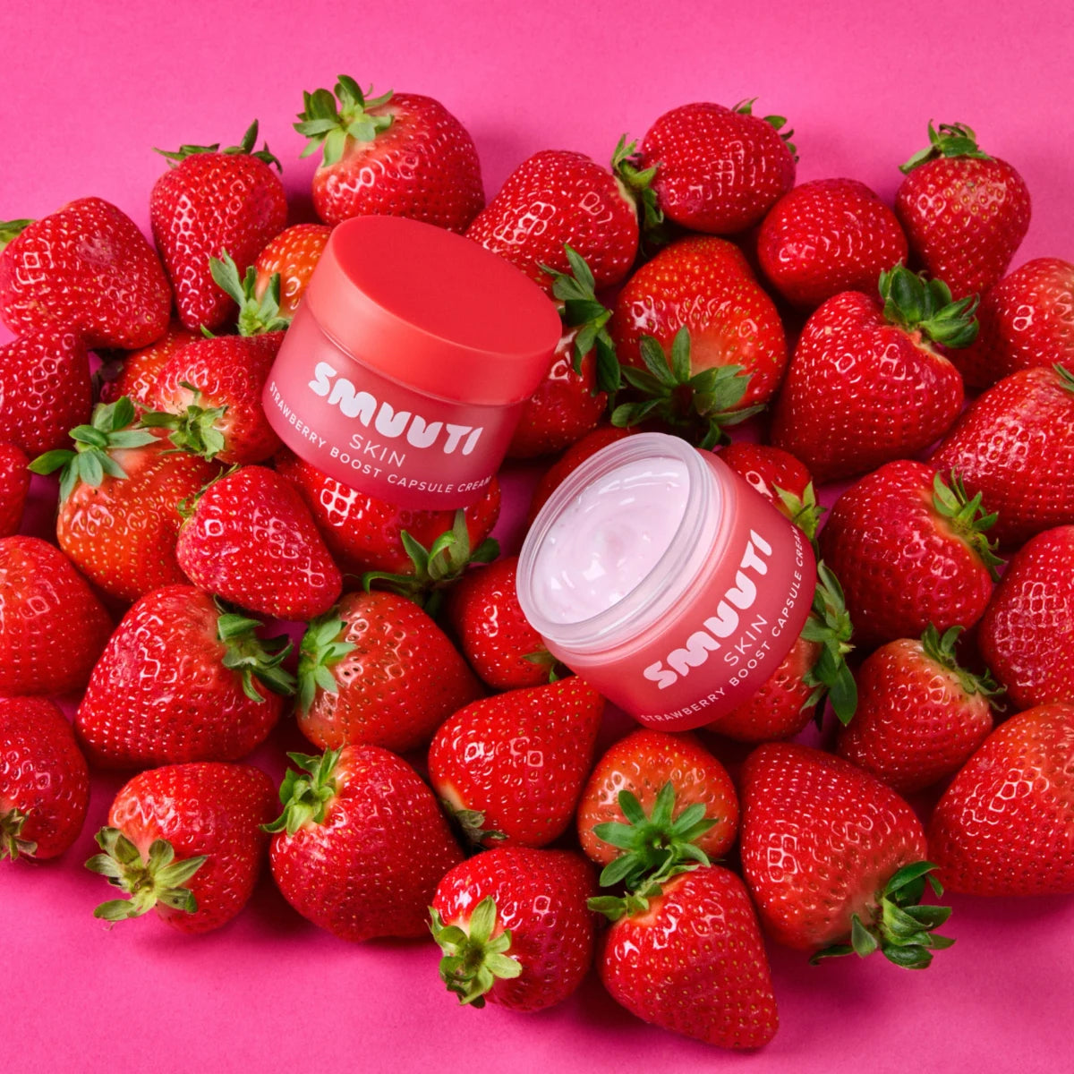 SMUUTI Skin Strawberry Boost Capsule Cream 50 ml – heleyttävä kasvovoide C-vitamiinilla